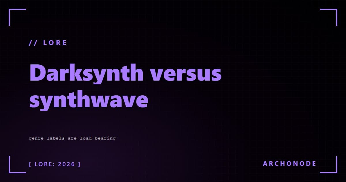 Darksynth versus synthwave