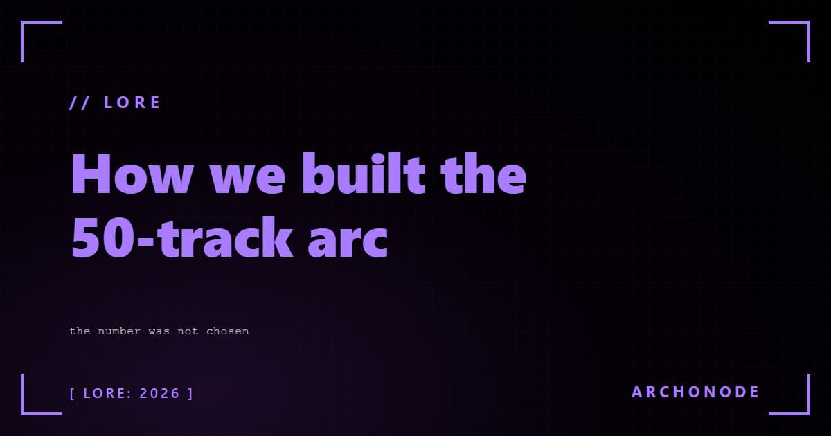 How we built the 50-track arc