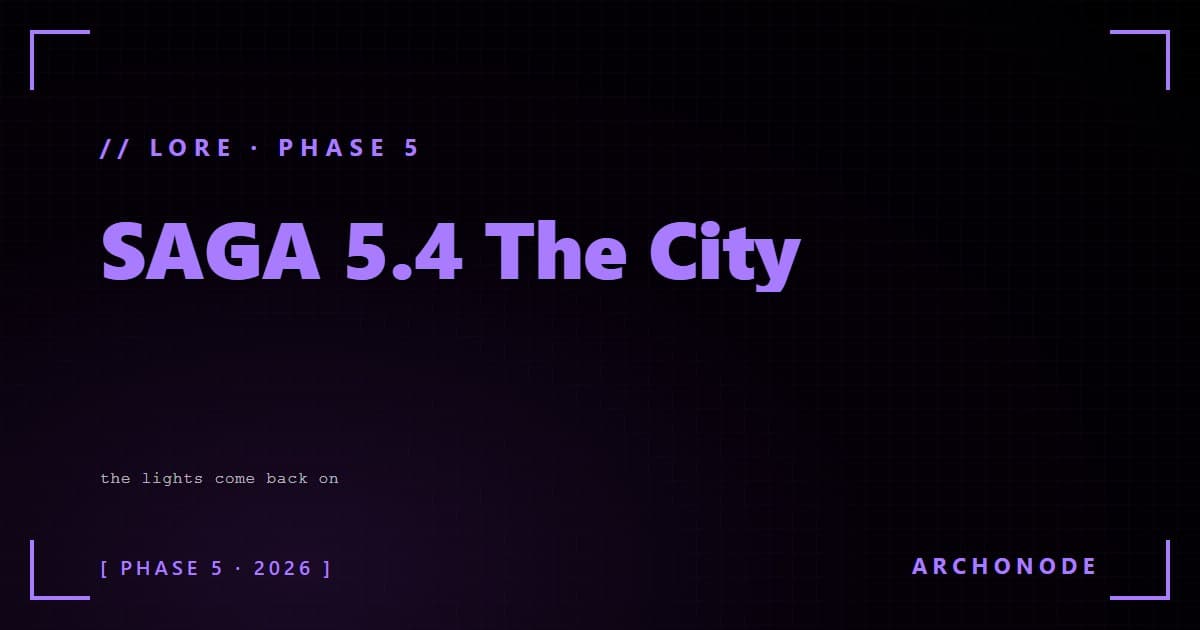 SAGA 5.4 — The City