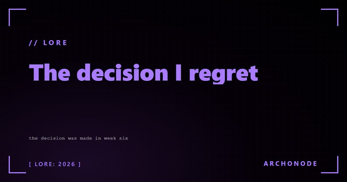 The decision I regret