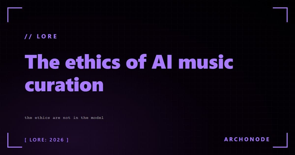 The ethics of AI music curation