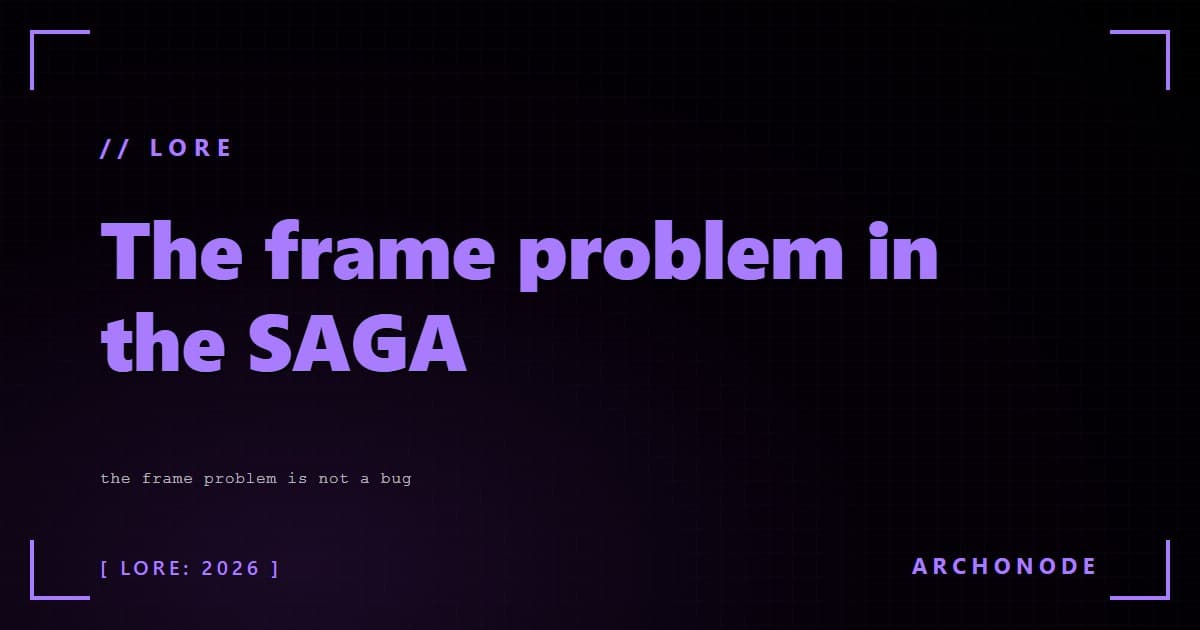 The frame problem in the SAGA