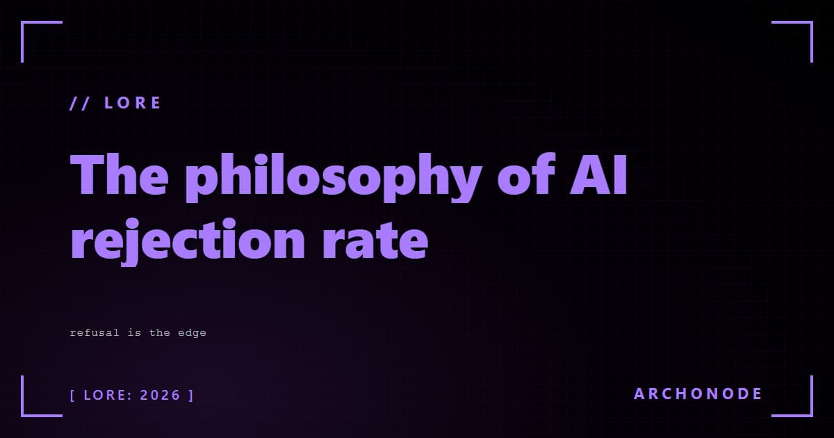 The philosophy of AI rejection rate