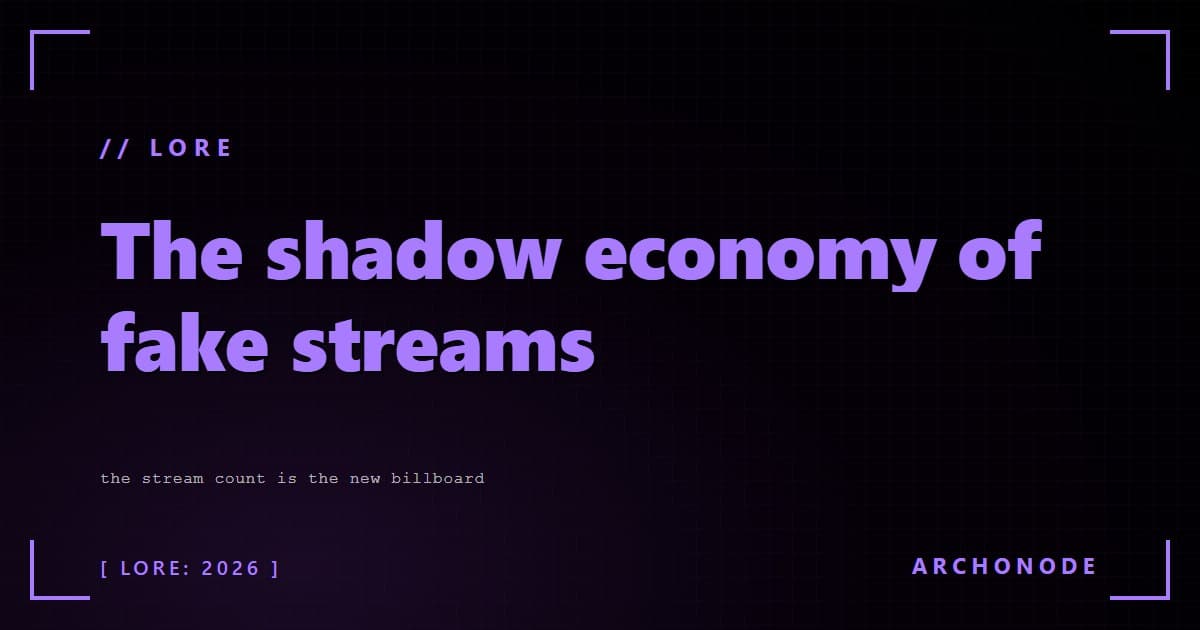 The shadow economy of fake streams