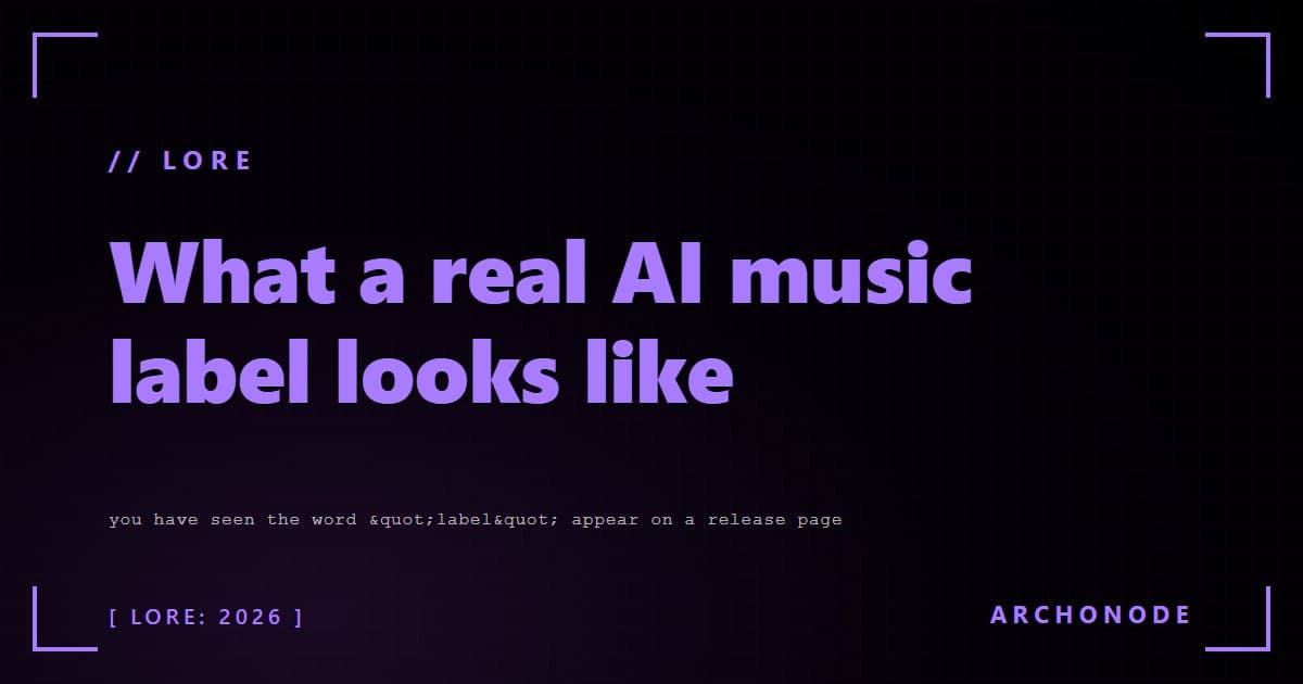 What a real AI music label looks like