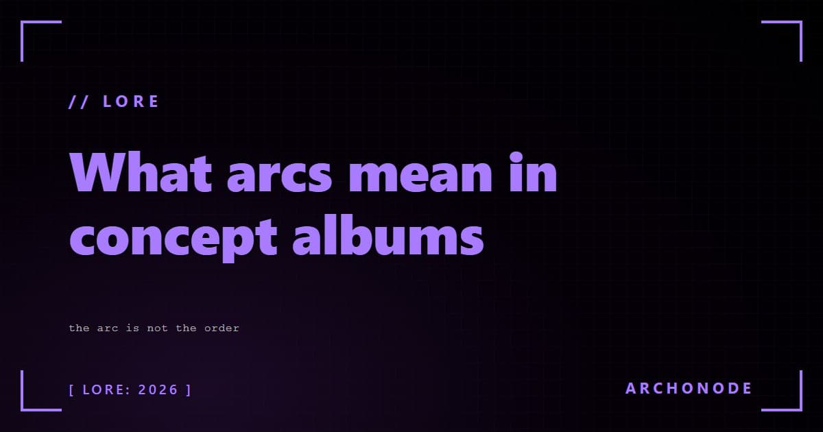 What arcs mean in concept albums